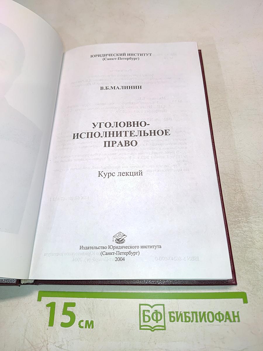 Уголовно-исполнительное право. Курс лекций