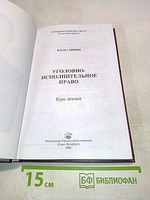Уголовно-исполнительное право. Курс лекций