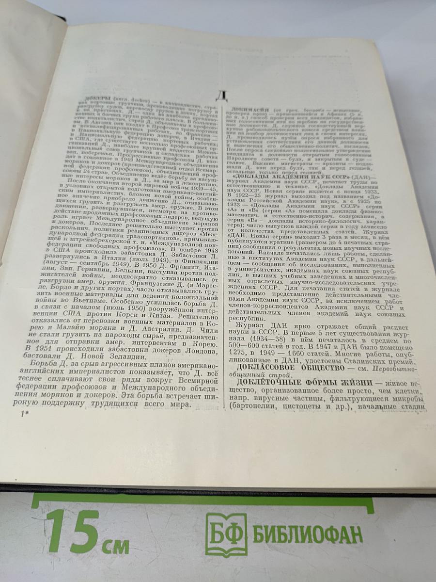Большая Советская Энциклопедия, том 15: Докеры - Железняков