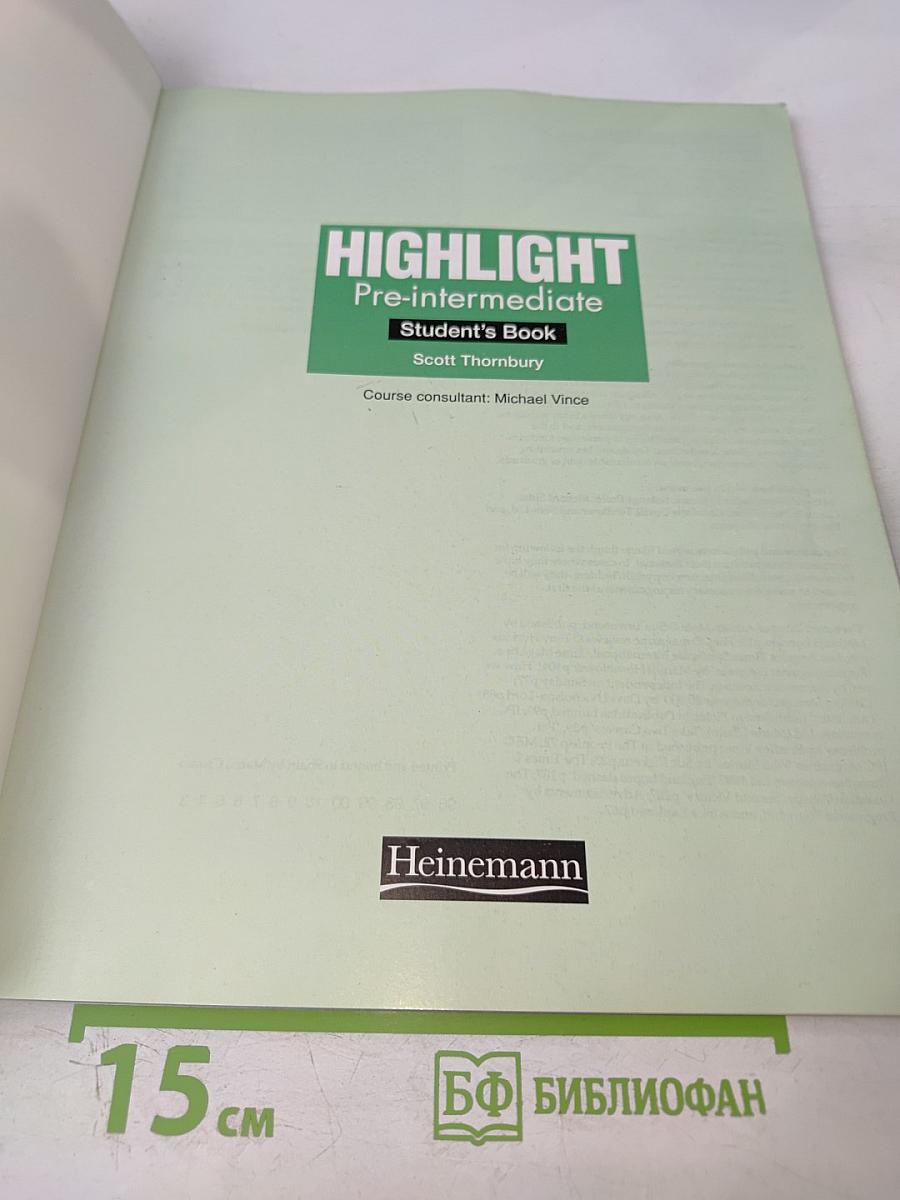 HIGHLIGHT Pre-intermediate Student's Book