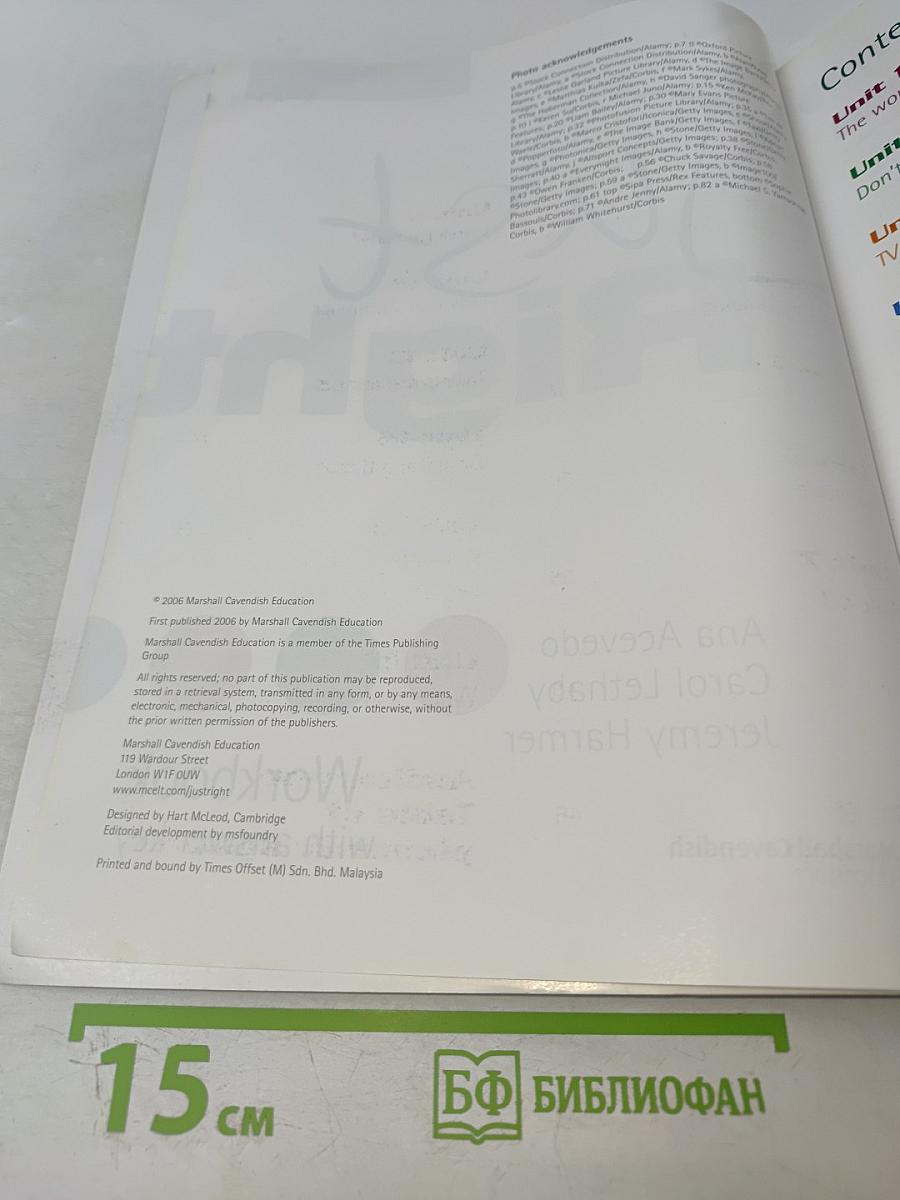 Just Right Workbook Pre-Intermediate with answer key