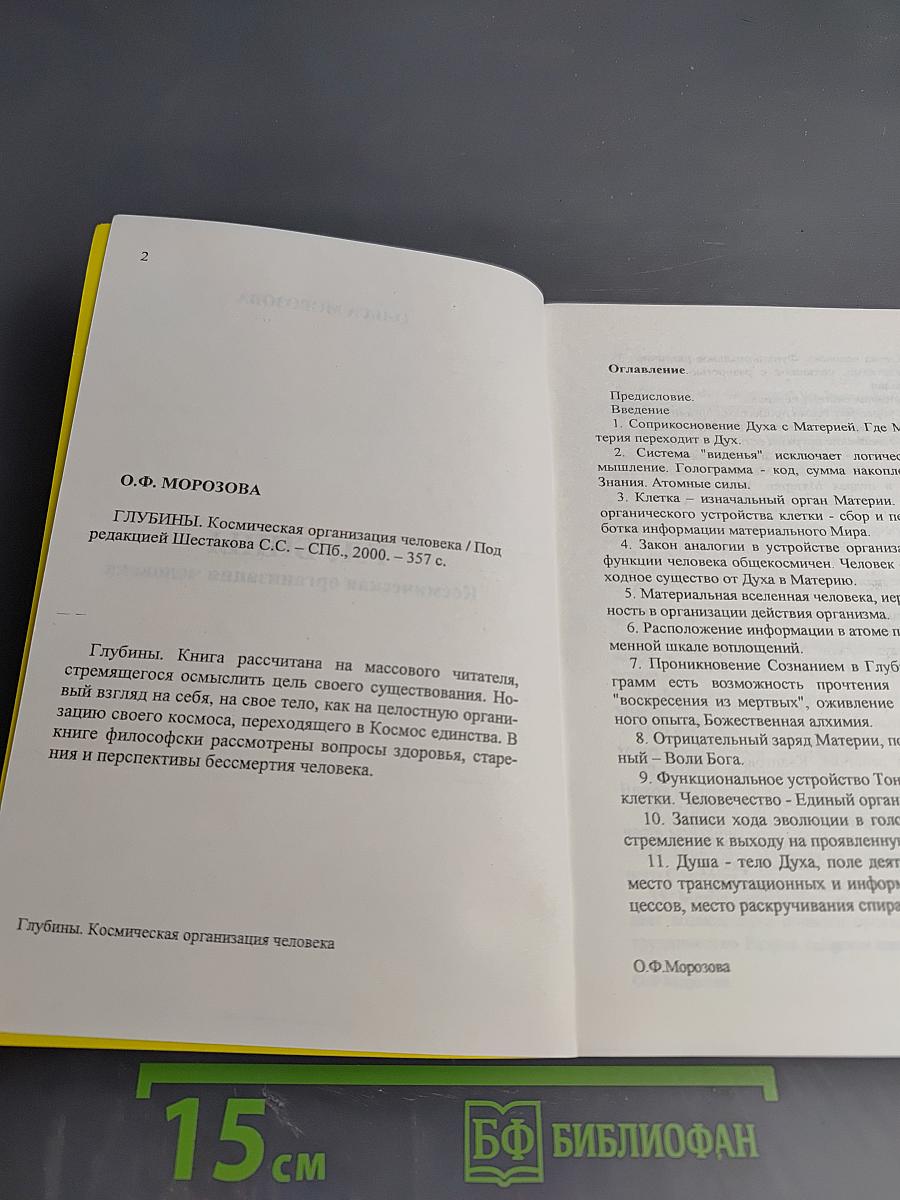 Глубины. Космическая организация человека