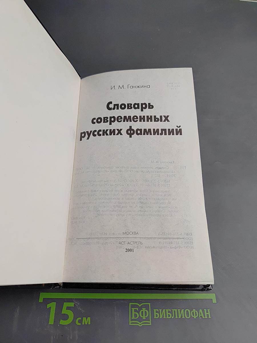 Словарь современных русских фамилий