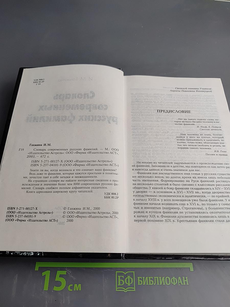 Словарь современных русских фамилий