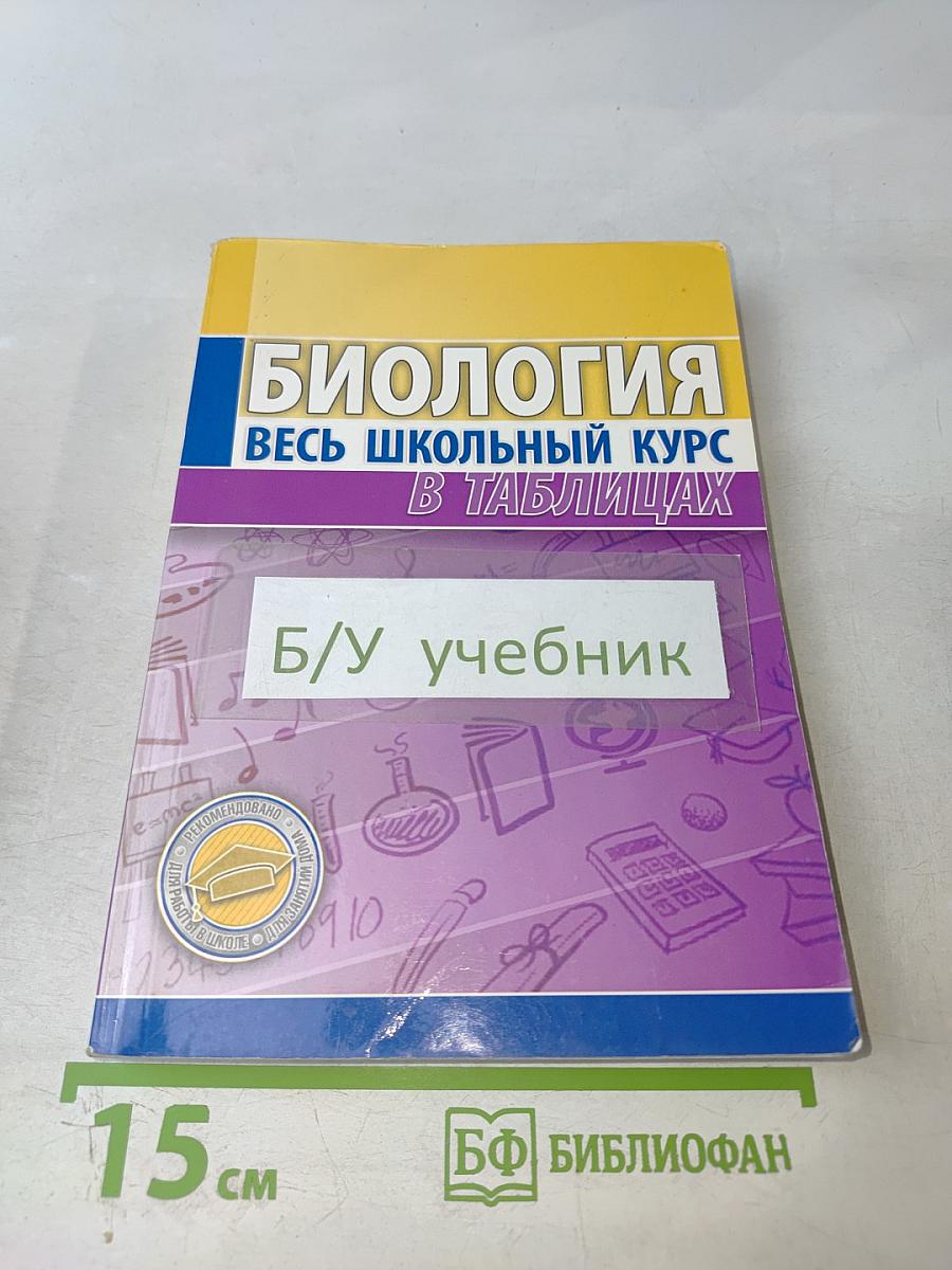 Биология. Весь школьный курс в таблицах