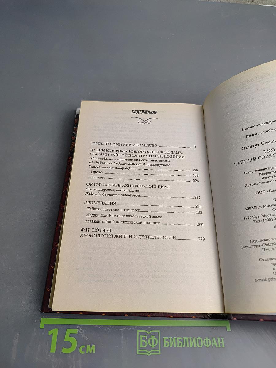 Тютчев Тайный советник и камергер