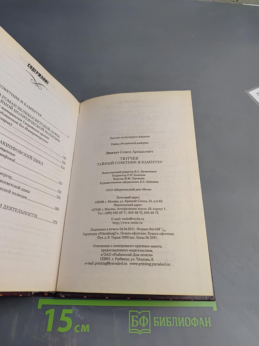 Тютчев Тайный советник и камергер