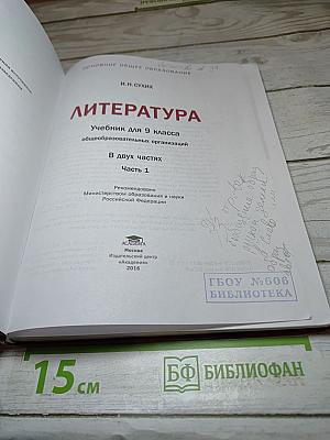 Литература: учебник для 9 класса, часть 1