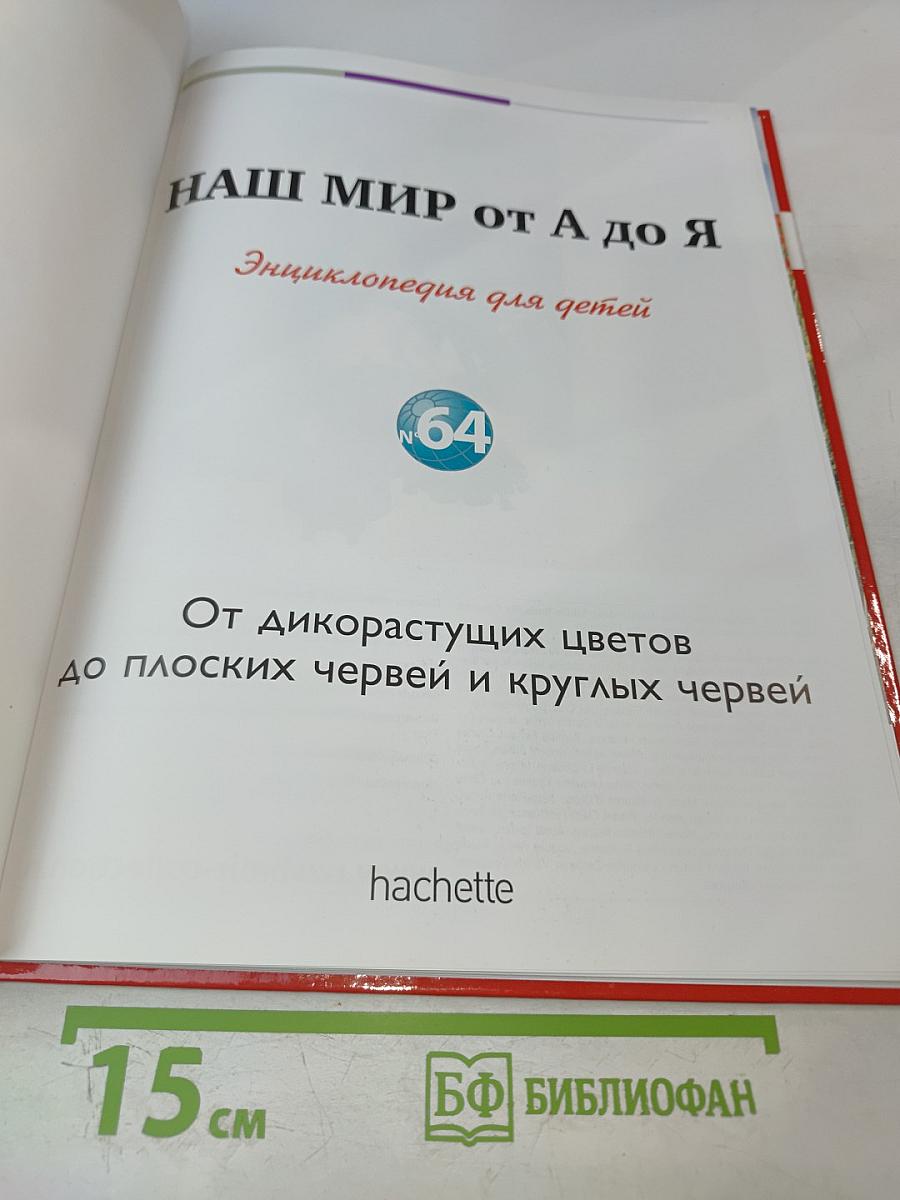 Наш мир от А до Я. Энциклопедия для детей № 64. От дикорастущих цветов до плоских червей и круглых червей