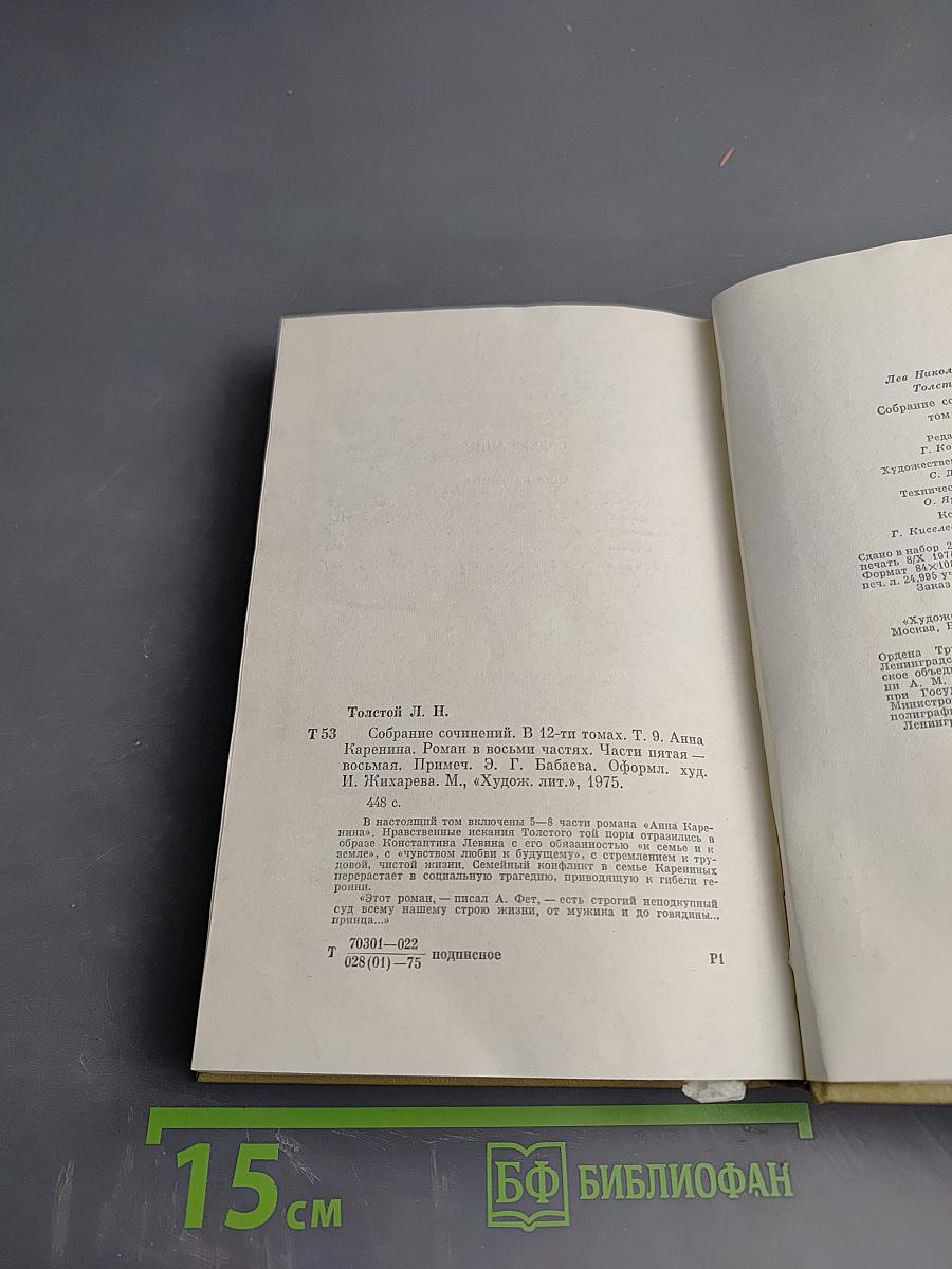 Собрание сочинений. Том девятый. Анна Каренина. Части пятая - восьмая