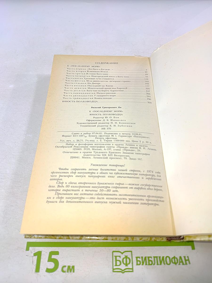 К последнему морю. Юность полководца