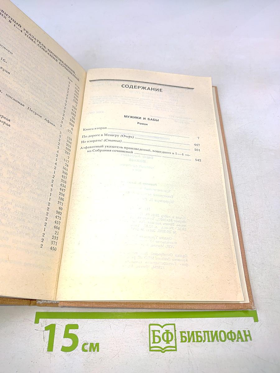 Собрание сочинений. Том четвертый. Мужики и бабы. Книга вторая. Очерк. Статья