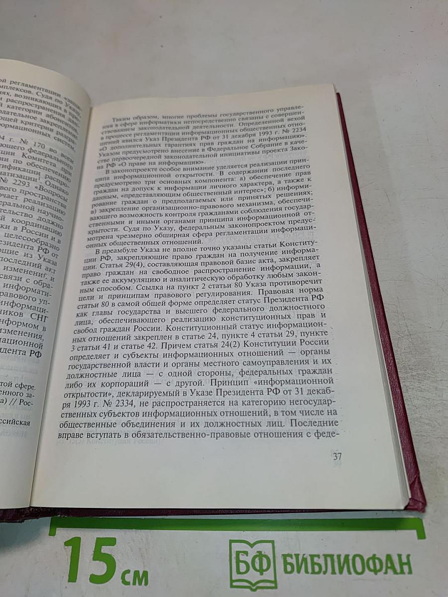 Основы государственного управления в сфере информатизации в Российской Федерации