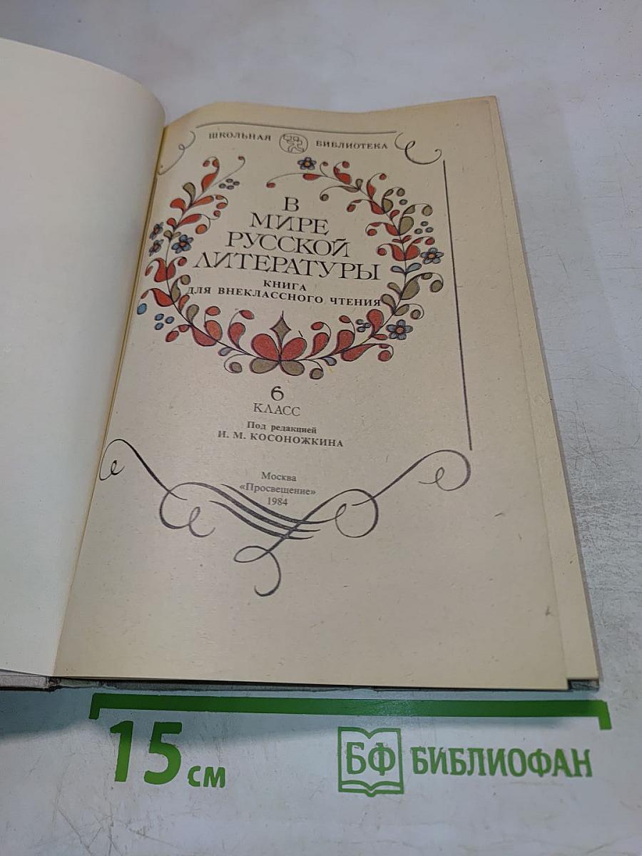 В мире русской литературы. 6 класс