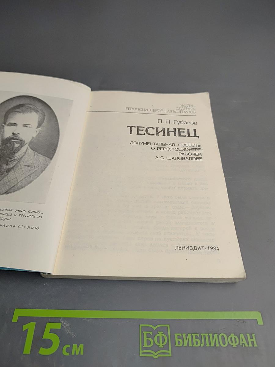 Тесинец. Документальная повесть о революционере-рабочем А. С. Шаповалове
