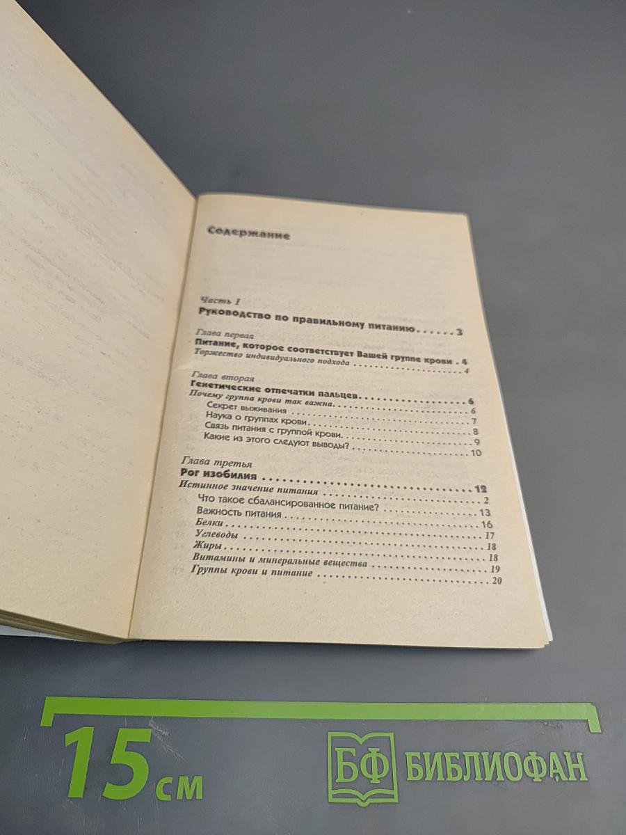 Кухня группы крови I (0)