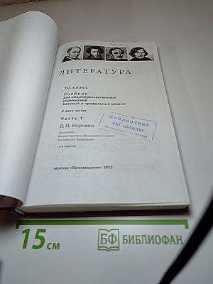 Литература. 10 класс. Часть 1.