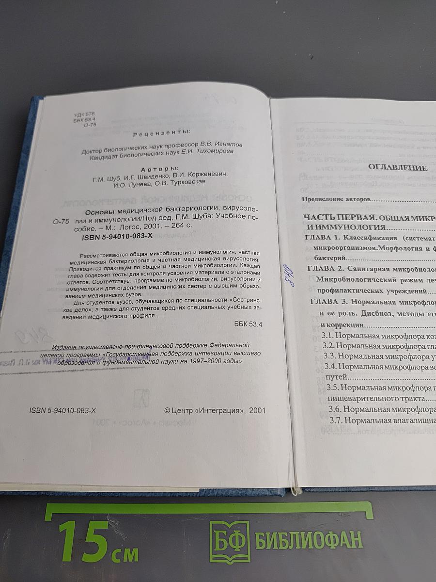 Основы медицинской бактериологии, вирусологии и иммунологии