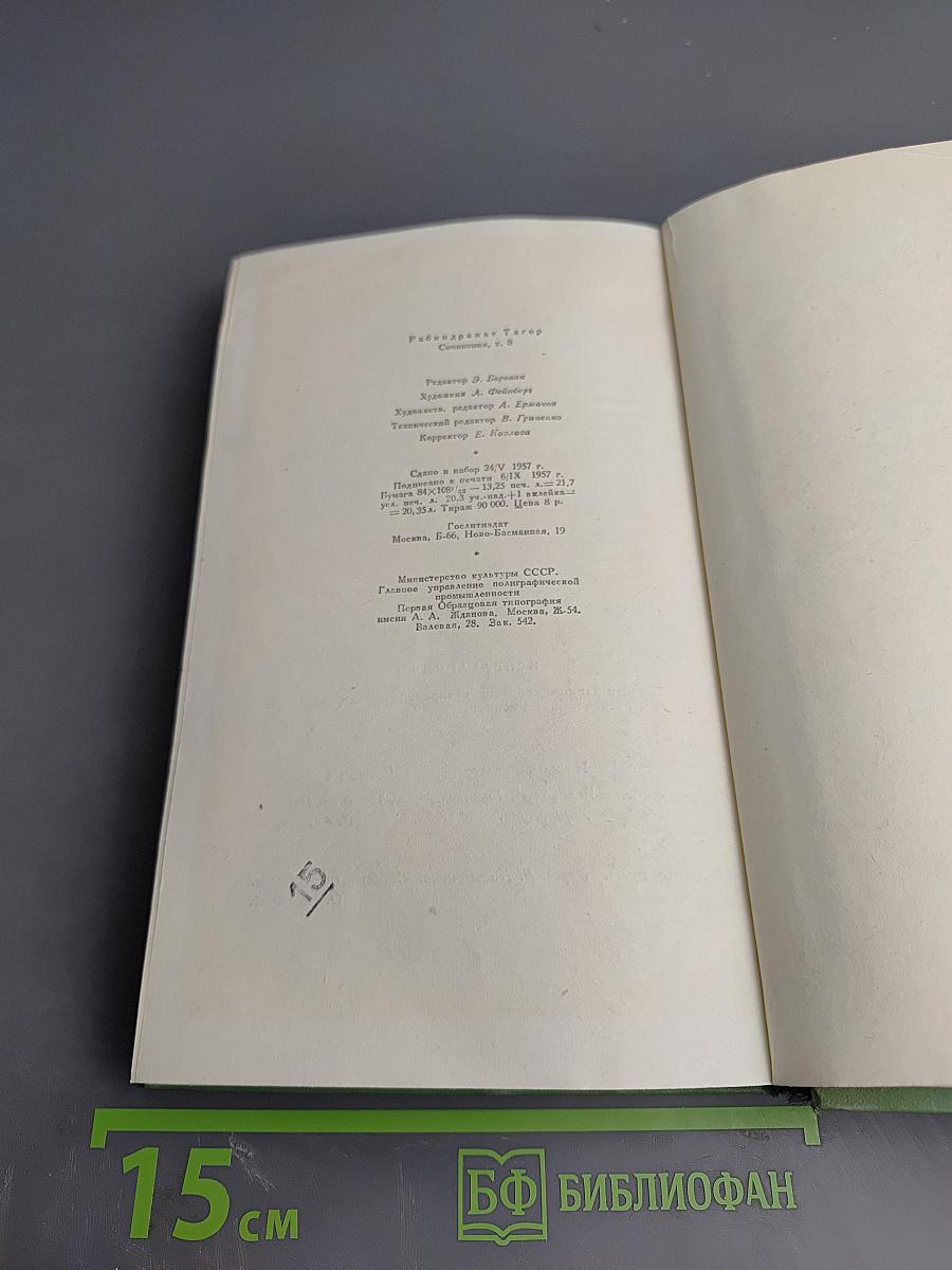 Рабиндранат Тагор. Сочинения. Том восьмой. Воспоминания Письма о России Статьи
