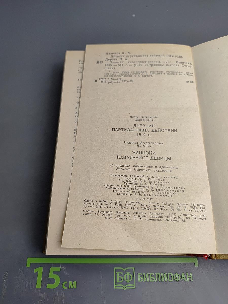 Дневник партизанских действий 1812 г. / Записки кавалерист-девицы