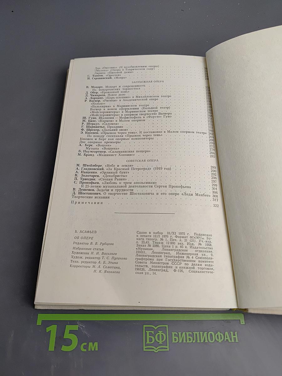 Об опере. Избранные статьи