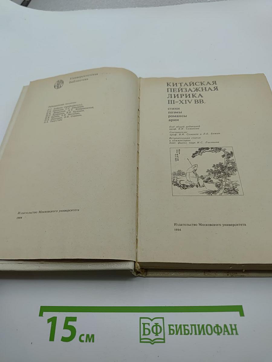 Китайская пейзажная лирика III-XIV вв.