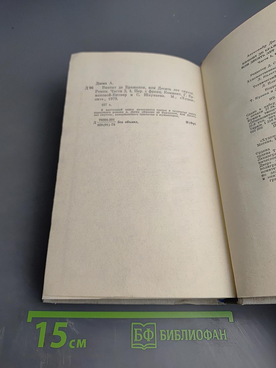 Виконт де Бражелон, или Десять лет спустя. Части 3, 4