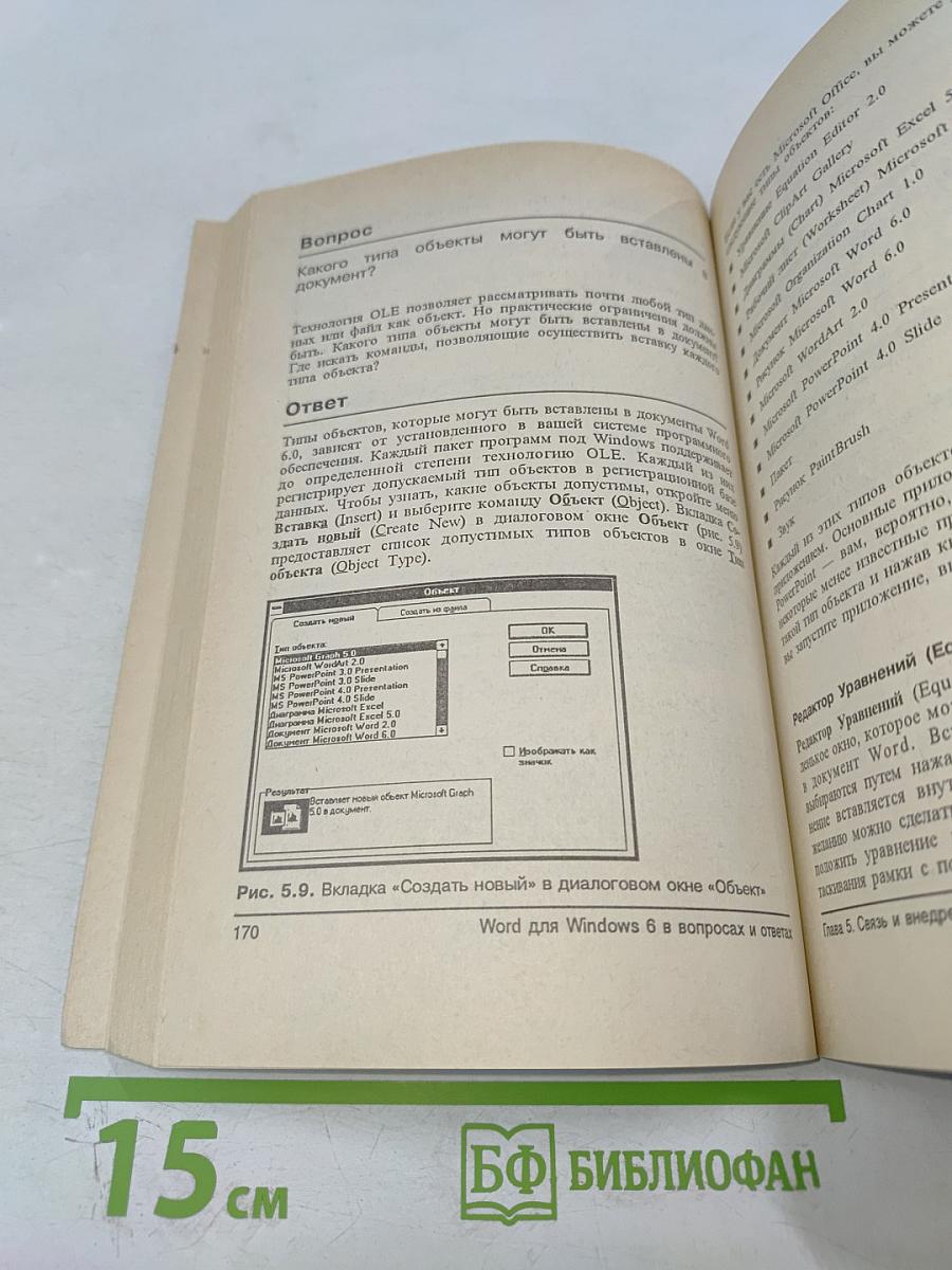 Word для Windows 6 в вопросах и ответах