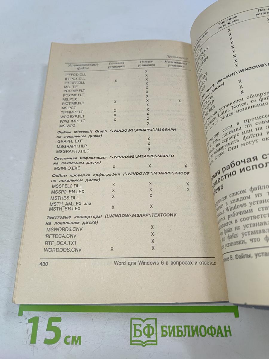 Word для Windows 6 в вопросах и ответах