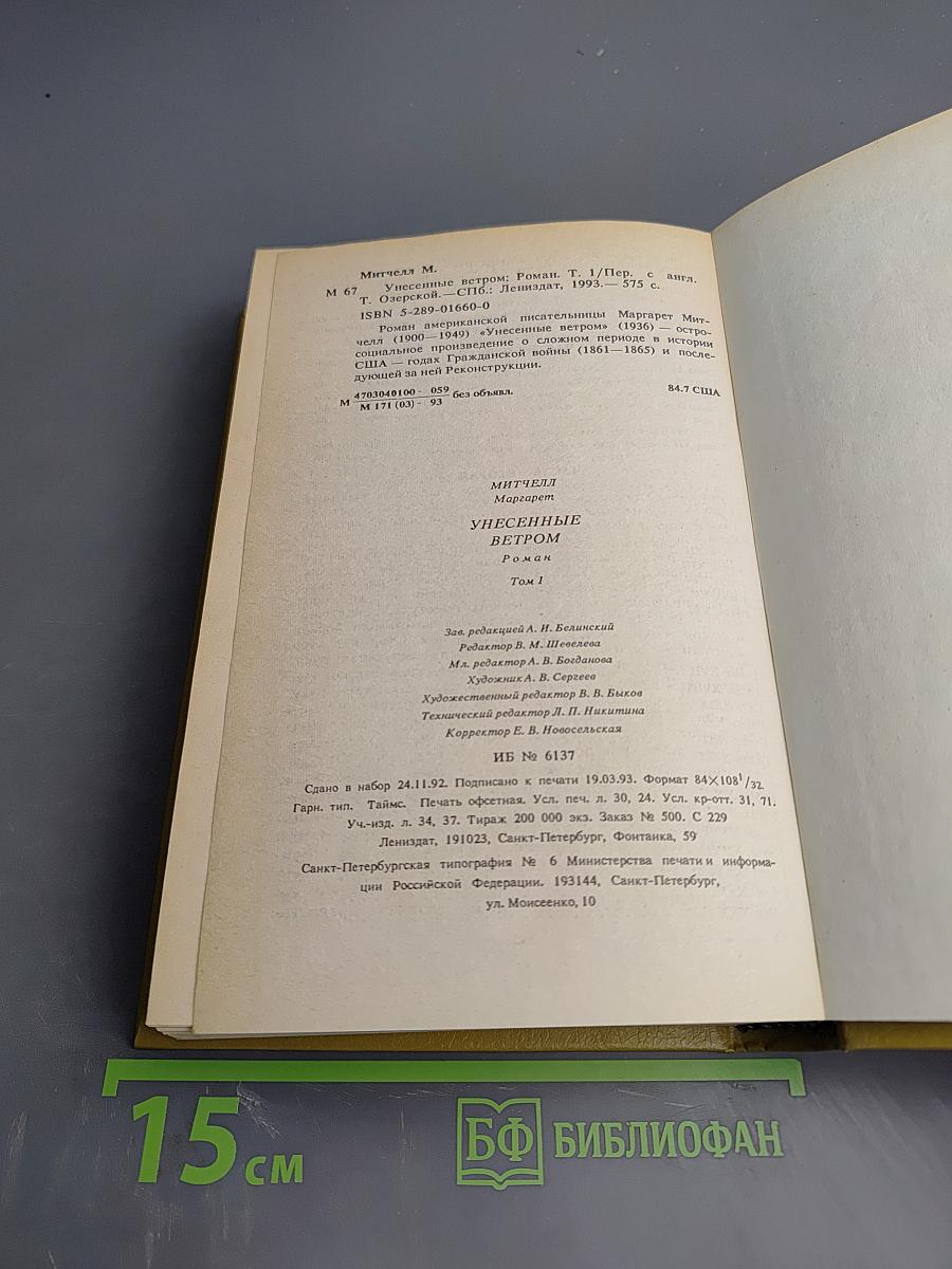 Унесенные ветром. Том 1