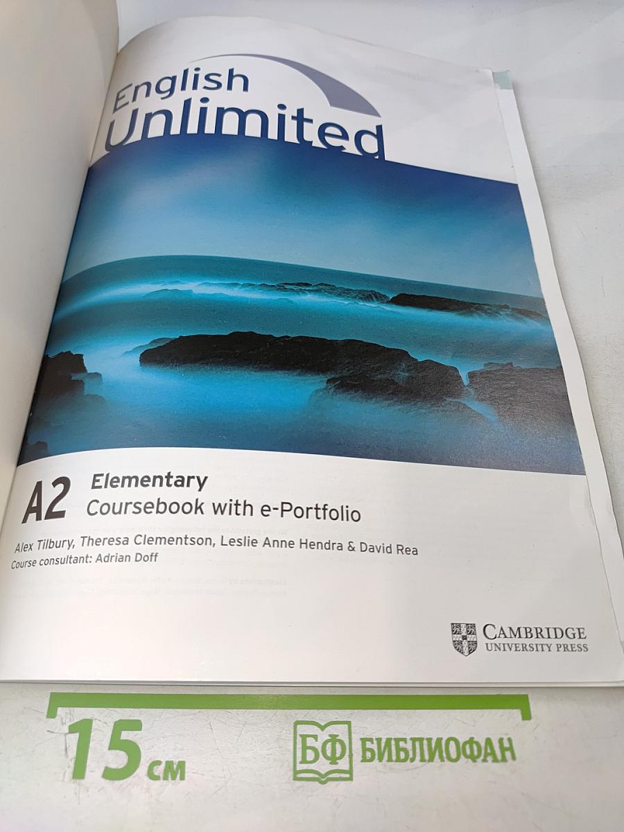 English Unlimited A2 Elementary Coursebook with e-Portfolio DVD-ROM