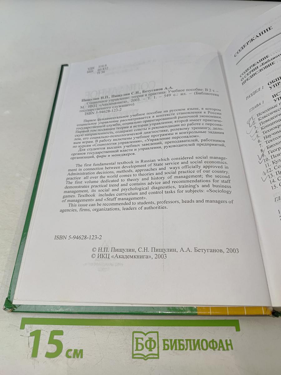 Социальное управление: теория и практика. Том 1