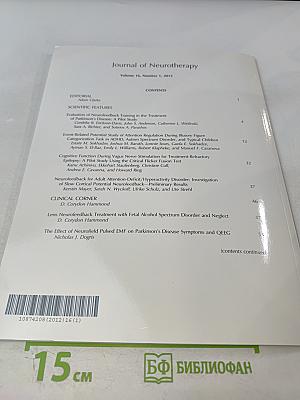 Journal of Neurotherapy: Investigations in Neuromodulation, Neurofeedback and Applied Neuroscience. Volume 16, Number 1, January-March 2012