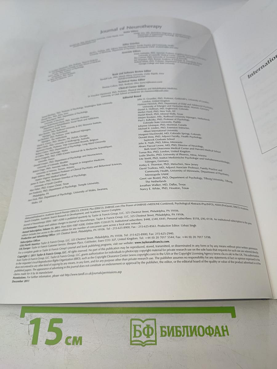 Journal of Neurotherapy. Volume 15, Number 4 / October-December 2011