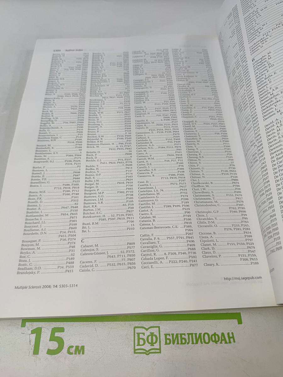 Multiple Sclerosis: Clinical and Laboratory Research. Montréal 08. Volume 14, Supplement 1