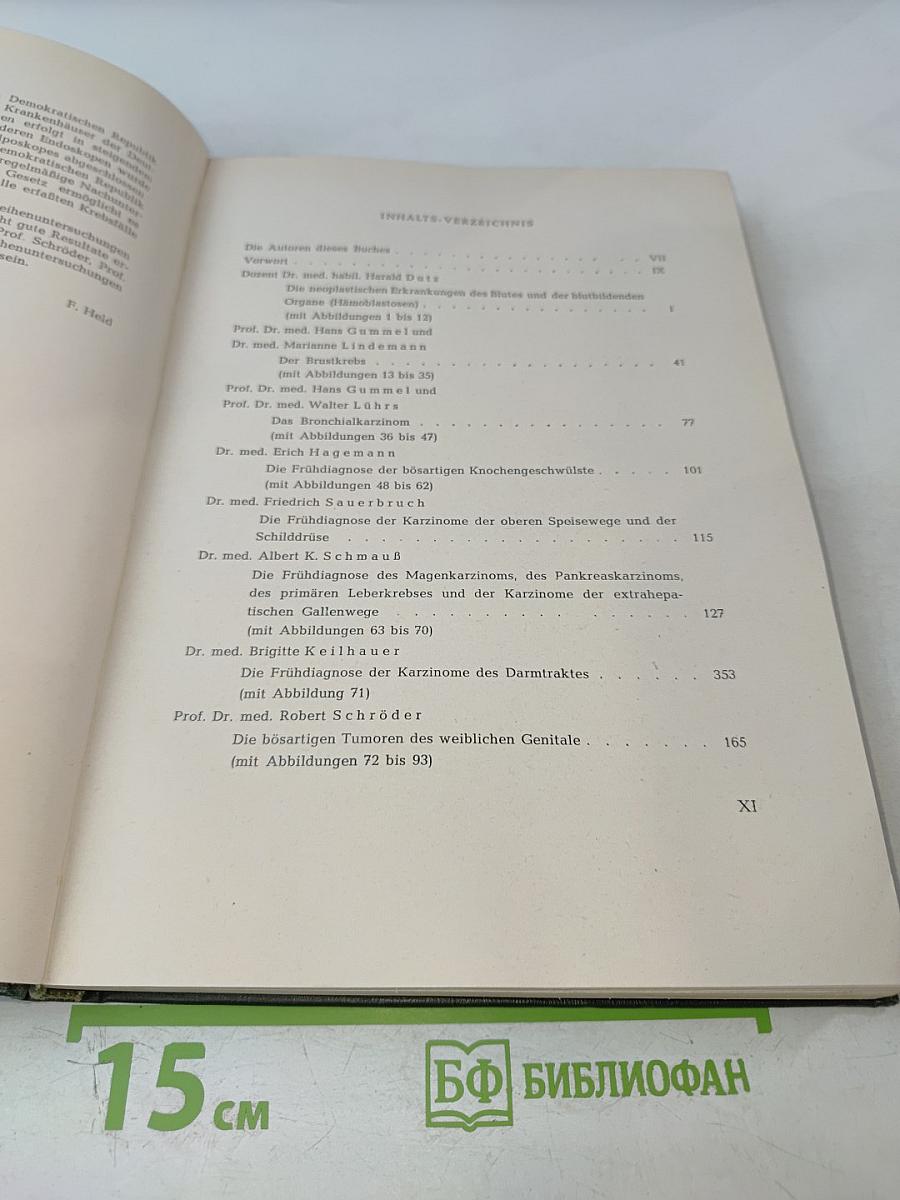 Frühdiagnose des Krebses
