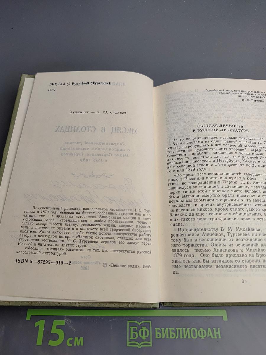 Месяц в столицах