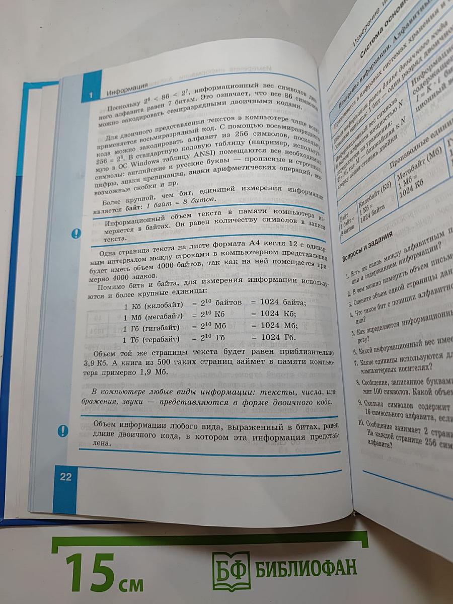 Информатика 10 класс (базовый уровень) Учебник