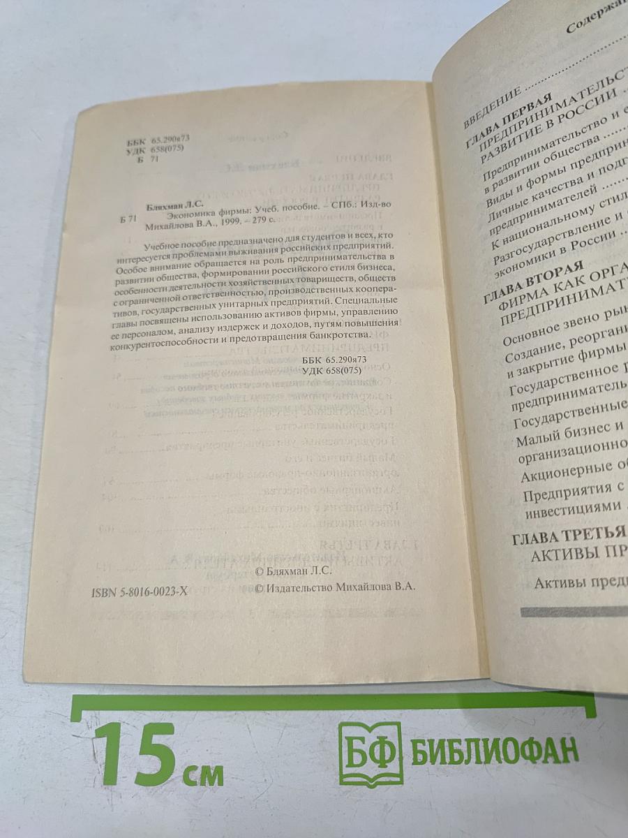 Экономика фирмы. Учебное пособие