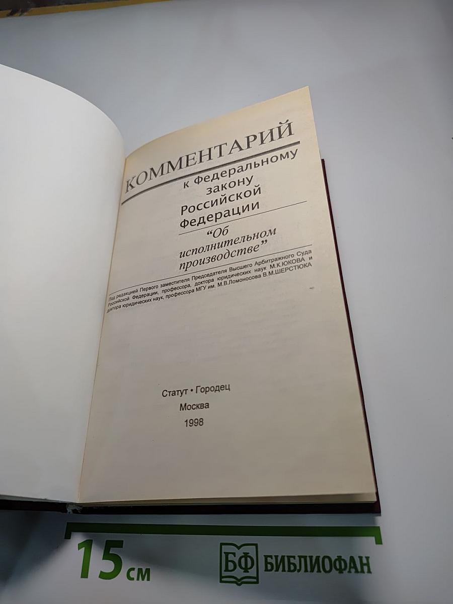 Комментарий к Федеральному Закону Российской Федерации "Об исполнительном производстве"