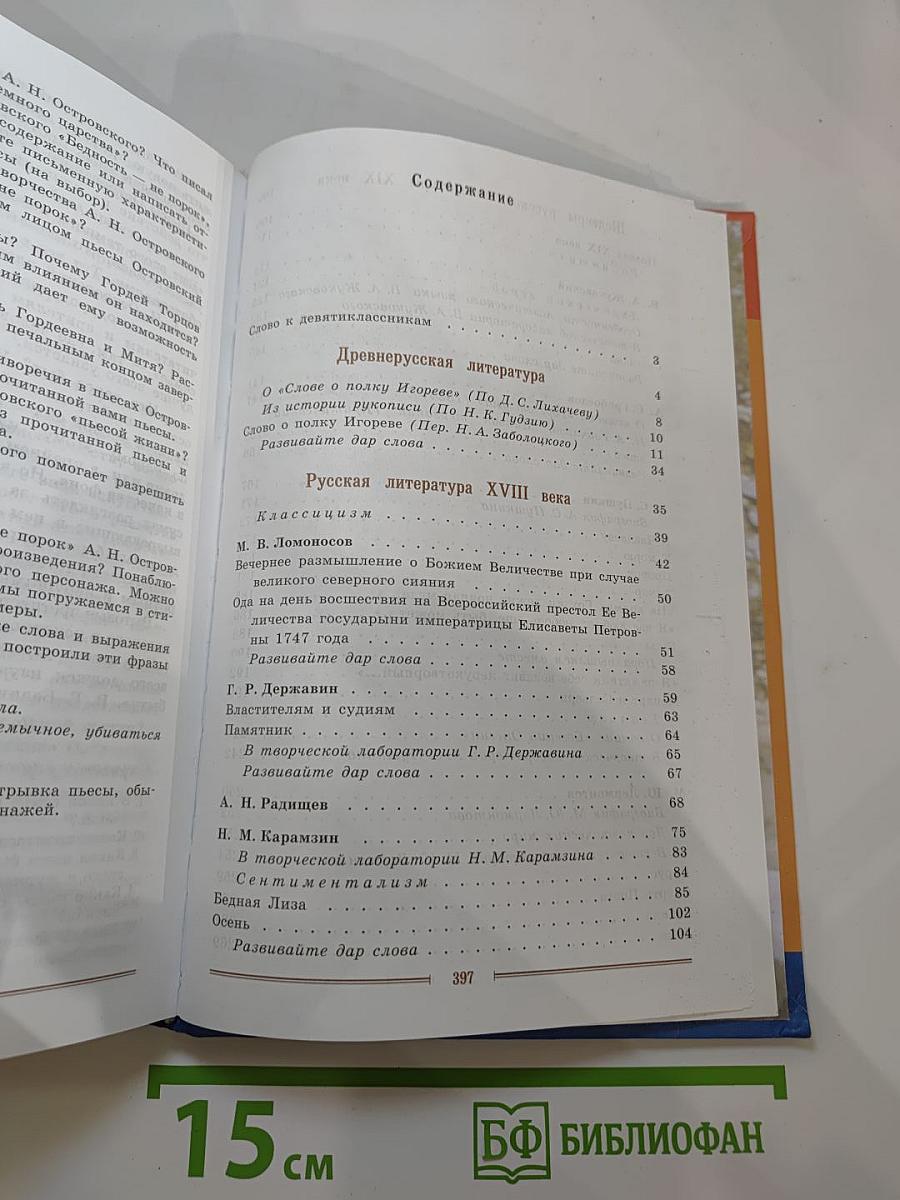Литература 9 класс. Часть 1