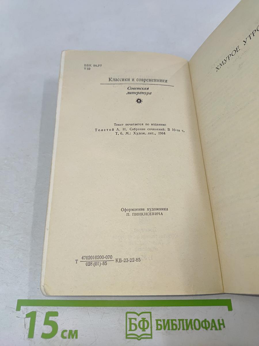 Хождение по мукам. Хмурое утро