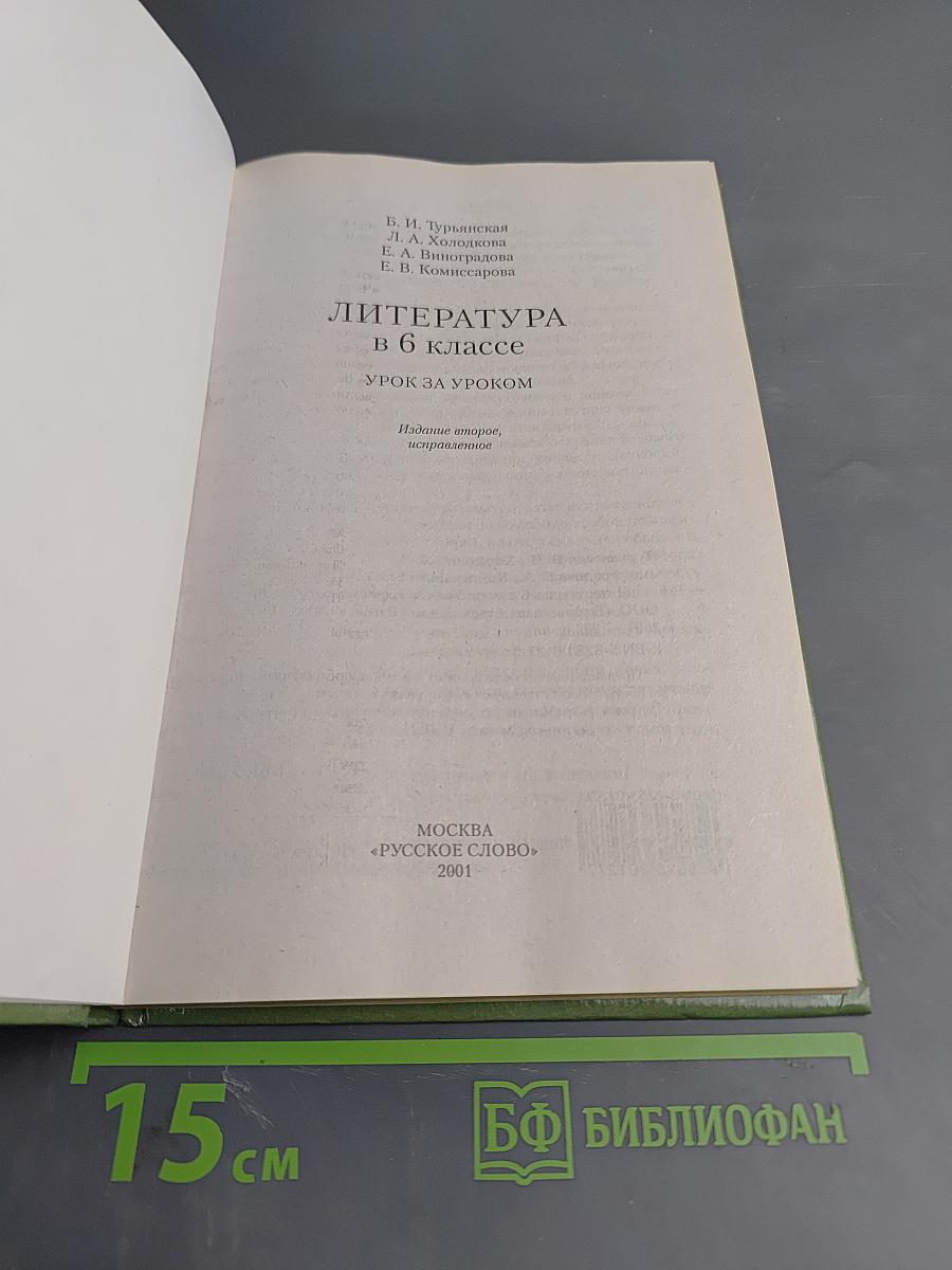 Литература в 6 классе. Урок за уроком