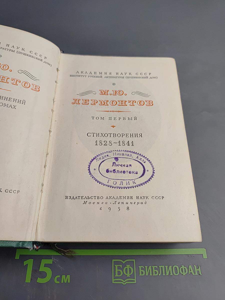 М.Ю. Лермонтов. Стихотворения 1828–1841. Том первый