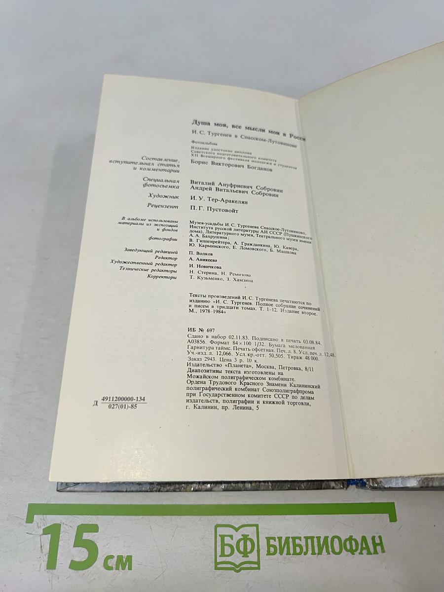 Душа моя. Все мысли мои в России