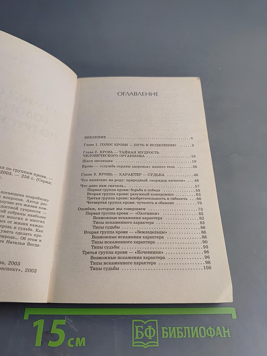 Полная система оздоровления по группам крови