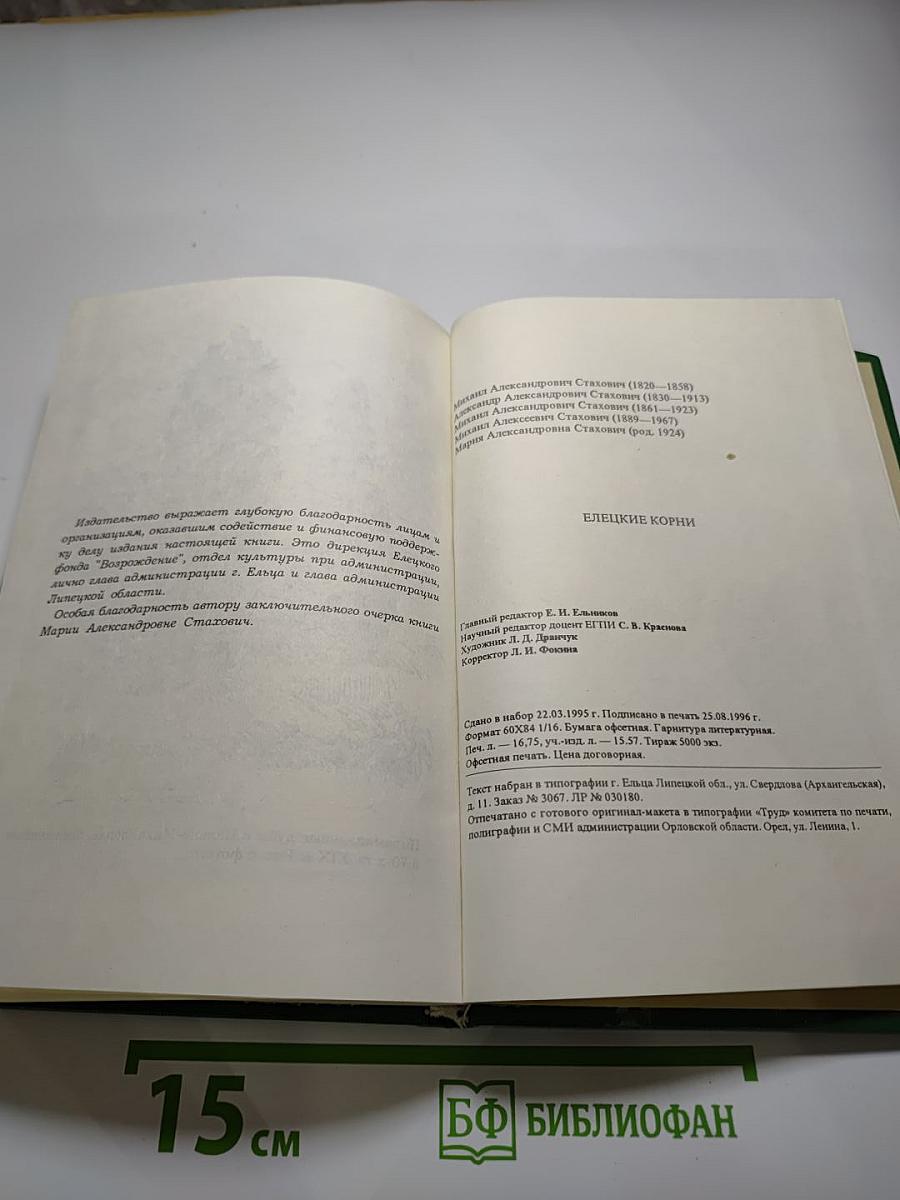 Очерки истории Елецкого уезда. Выпуск 2. Семья Стаховичей. Елецкие корни