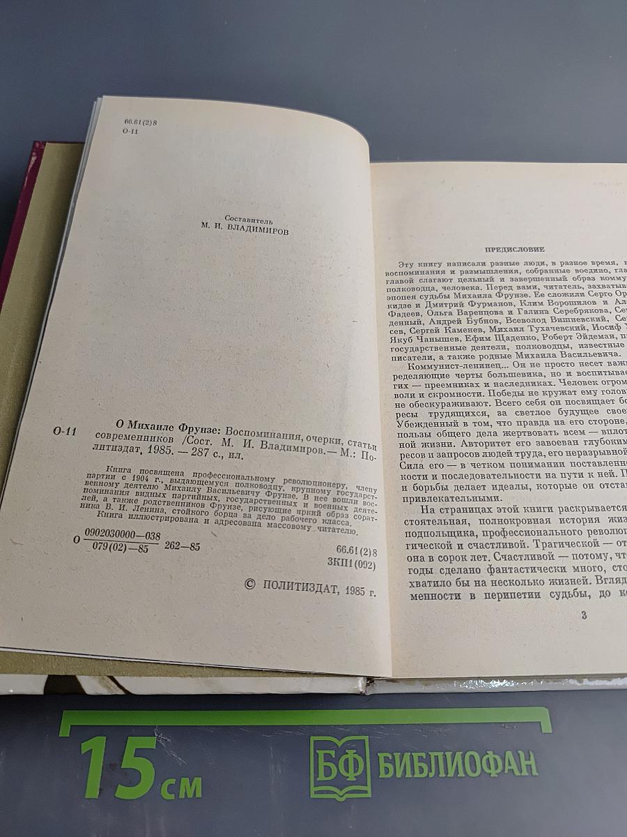 О Михаиле Фрунзе: Воспоминания, очерки, статьи современников