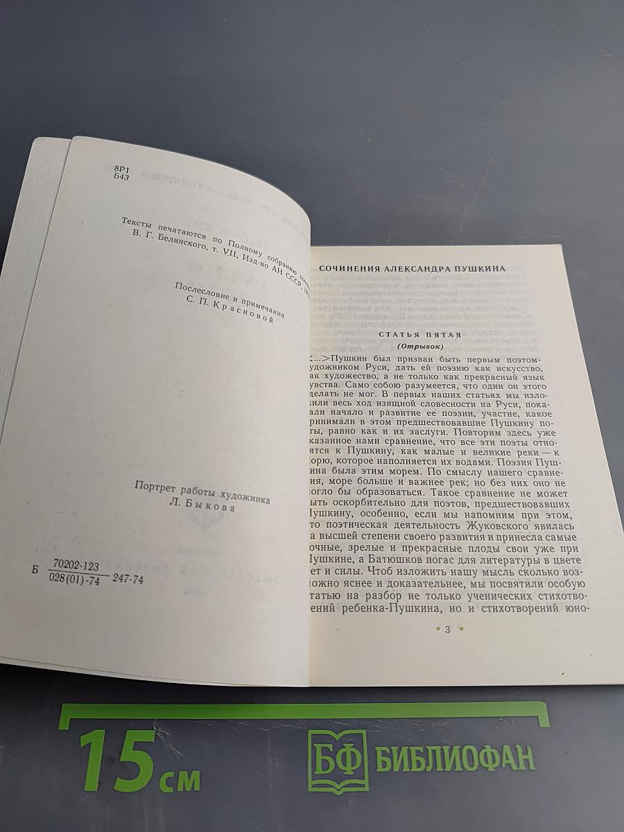 Статьи о Пушкине