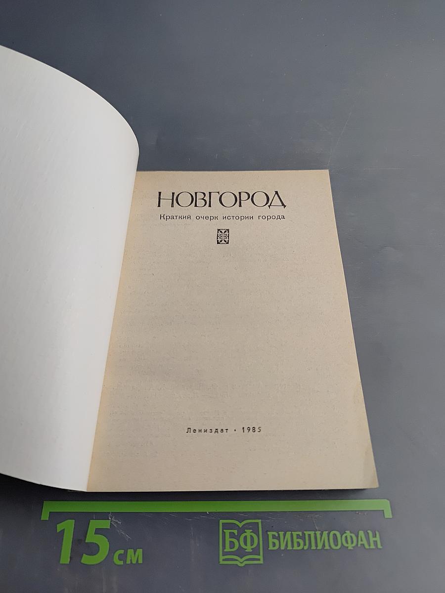 Новгород: Краткий очерк истории города